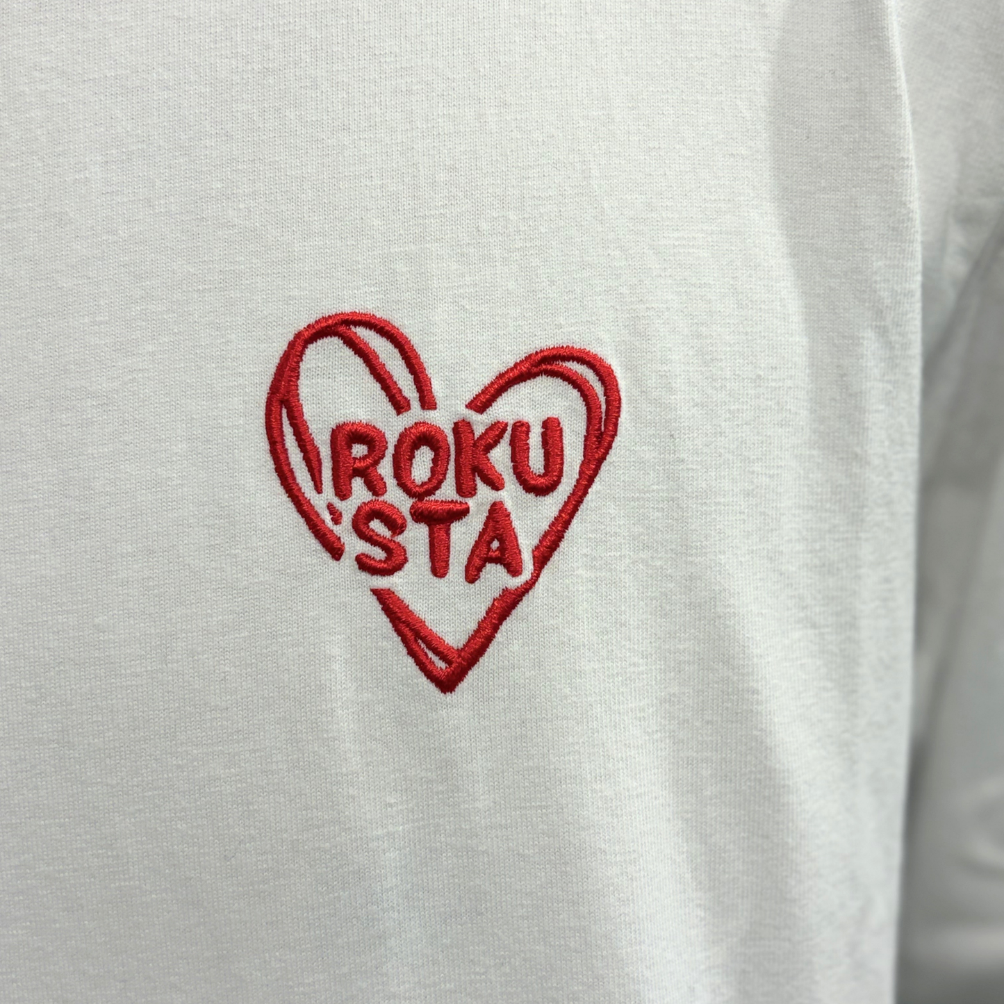 ROKUSTA Heart Embroidery Long Sleeve T-Shirt
